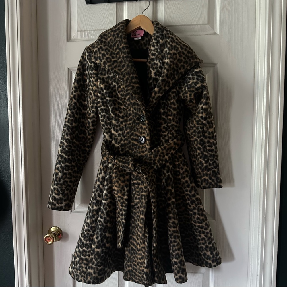 Vixen by Micheline Pitt Leopard Print Coat